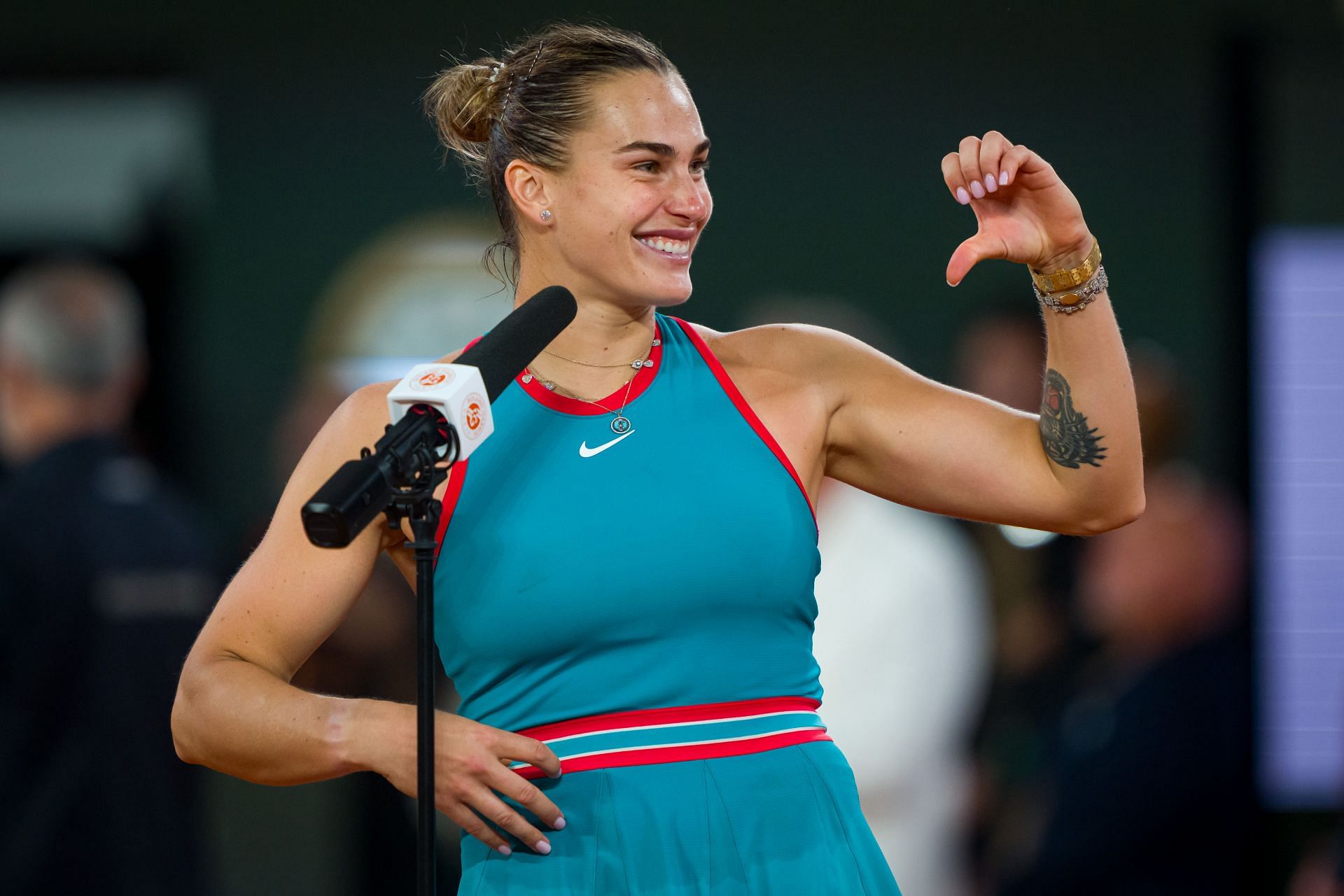 Aryna Sabalenka at the French Open 2025. (Photo: Getty)
